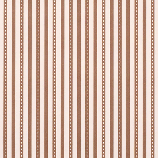 SCHUMACHER  STRIPED WALLCOVERINGS MATHIS TICKING STRIPE   Umber   - 5018205