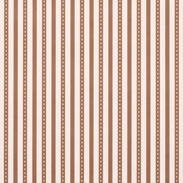 SCHUMACHER  STRIPED WALLCOVERINGS MATHIS TICKING STRIPE   Umber   - 5018205