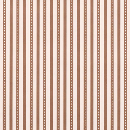 SCHUMACHER  STRIPED WALLCOVERINGS MATHIS TICKING STRIPE   Umber   - 5018205