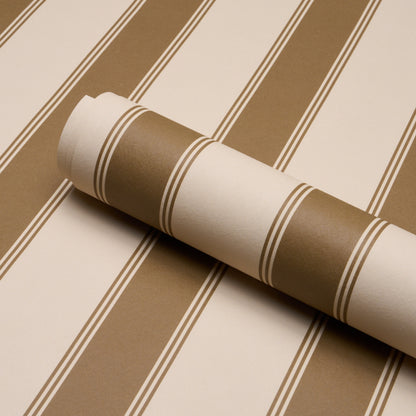 SCHUMACHER  STRIPED WALLCOVERINGS RAFE STRIPE   Chocolate   - 5018210