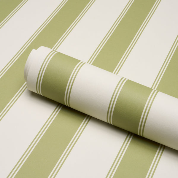SCHUMACHER  STRIPED WALLCOVERINGS RAFE STRIPE   Leaf   - 5018211