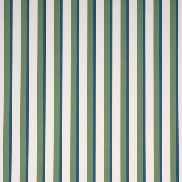 SCHUMACHER  STRIPED WALLCOVERINGS RIGSBY STRIPE   Peacock   - 5018220
