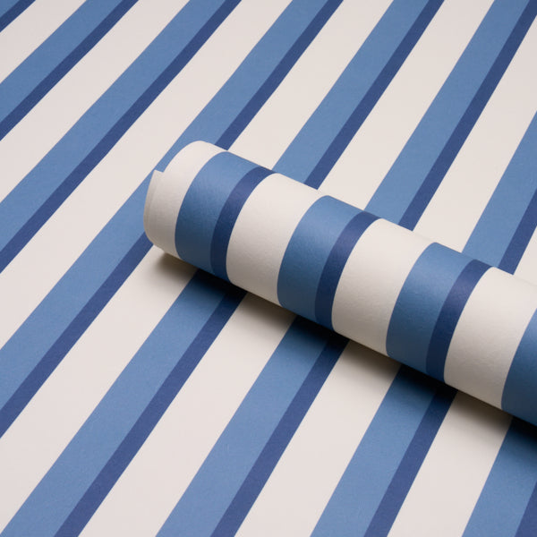 SCHUMACHER  STRIPED WALLCOVERINGS RIGSBY STRIPE   Delft   - 5018221