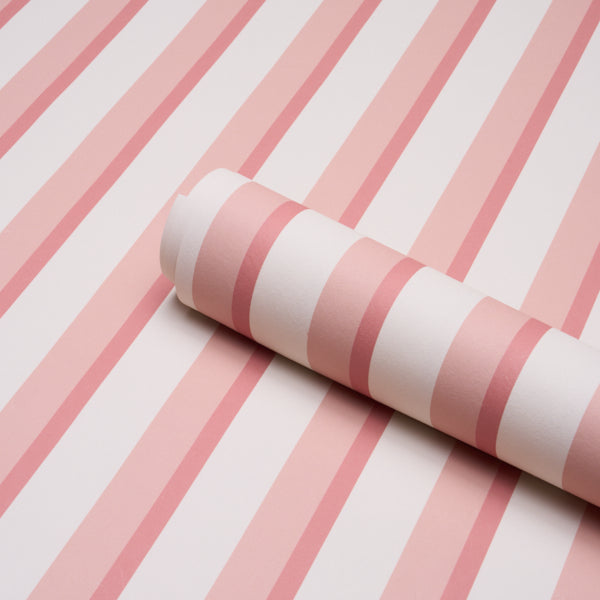 SCHUMACHER  STRIPED WALLCOVERINGS RIGSBY STRIPE   Pink   - 5018222