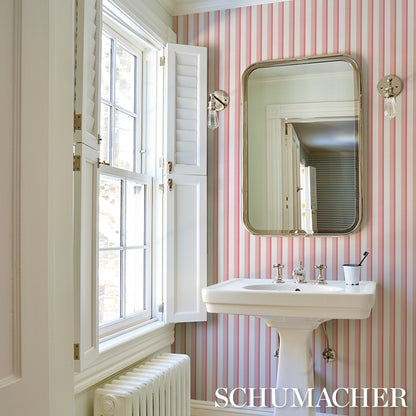 SCHUMACHER  STRIPED WALLCOVERINGS RIGSBY STRIPE   Pink   - 5018222