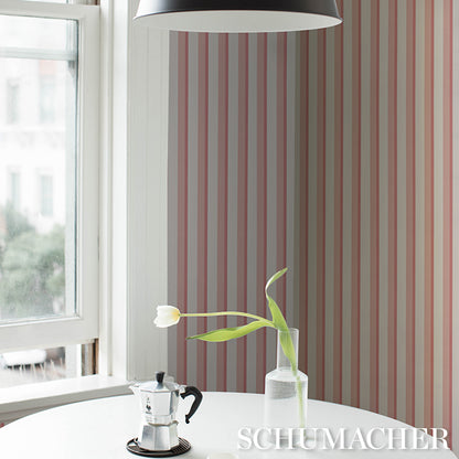 SCHUMACHER  STRIPED WALLCOVERINGS RIGSBY STRIPE   Pink   - 5018222