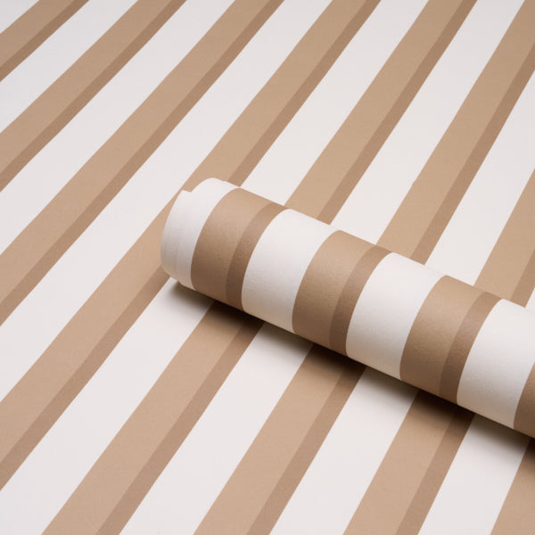 SCHUMACHER  STRIPED WALLCOVERINGS RIGSBY STRIPE   Driftwood   - 5018223