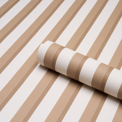 SCHUMACHER  STRIPED WALLCOVERINGS RIGSBY STRIPE   Driftwood   - 5018223