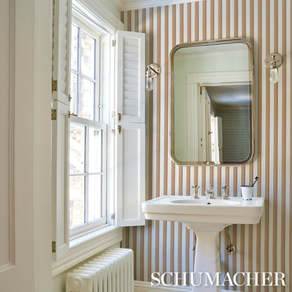SCHUMACHER  STRIPED WALLCOVERINGS RIGSBY STRIPE   Driftwood   - 5018223
