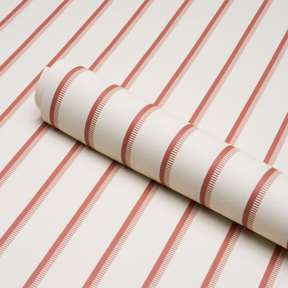 SCHUMACHER  STRIPED WALLCOVERINGS TYLA STRIPE   Terracotta   - 5018230