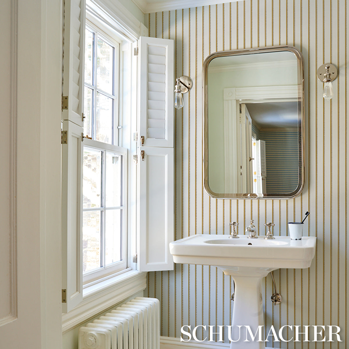 SCHUMACHER  STRIPED WALLCOVERINGS TYLA STRIPE   Dijon   - 5018231
