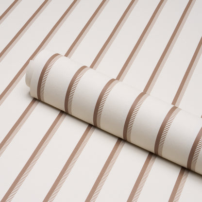SCHUMACHER  STRIPED WALLCOVERINGS TYLA STRIPE   Umber   - 5018235
