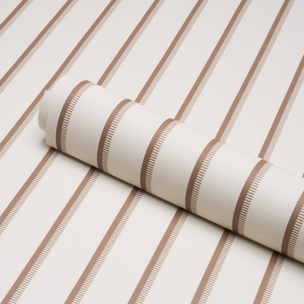 SCHUMACHER  STRIPED WALLCOVERINGS TYLA STRIPE   Umber   - 5018235