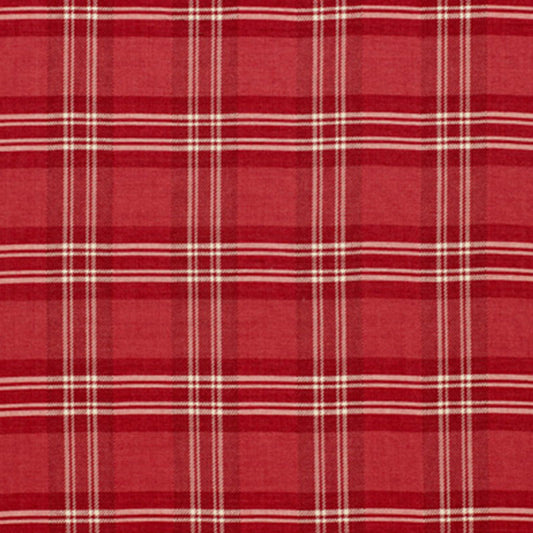 SCHUMACHER  A COUNTRY LIFE CHECK RUSTIQUE WOVEN WOVEN CRANBERRY   - 50202