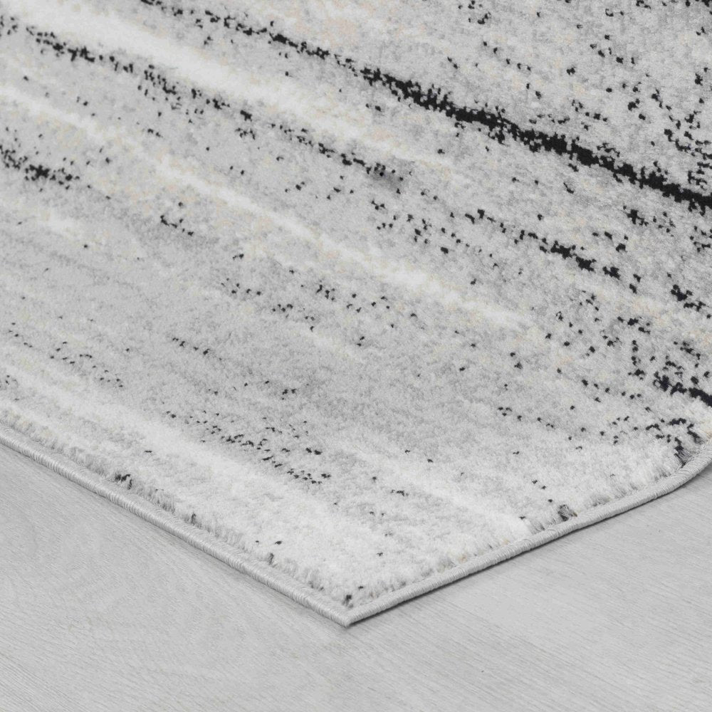 5' X 8' Grey Abstract Area Rug