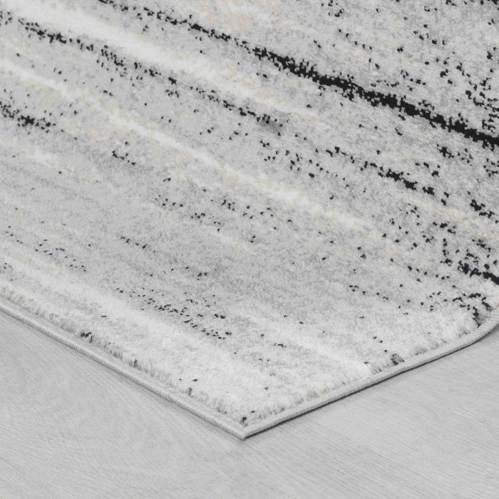 5' X 8' Grey Abstract Area Rug