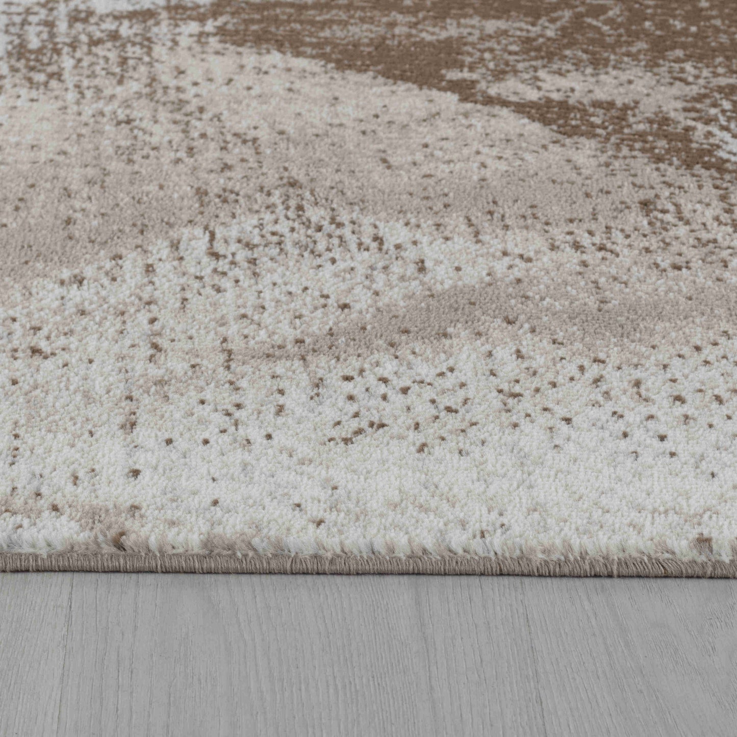 5' X 8' Brown Abstract Area Rug