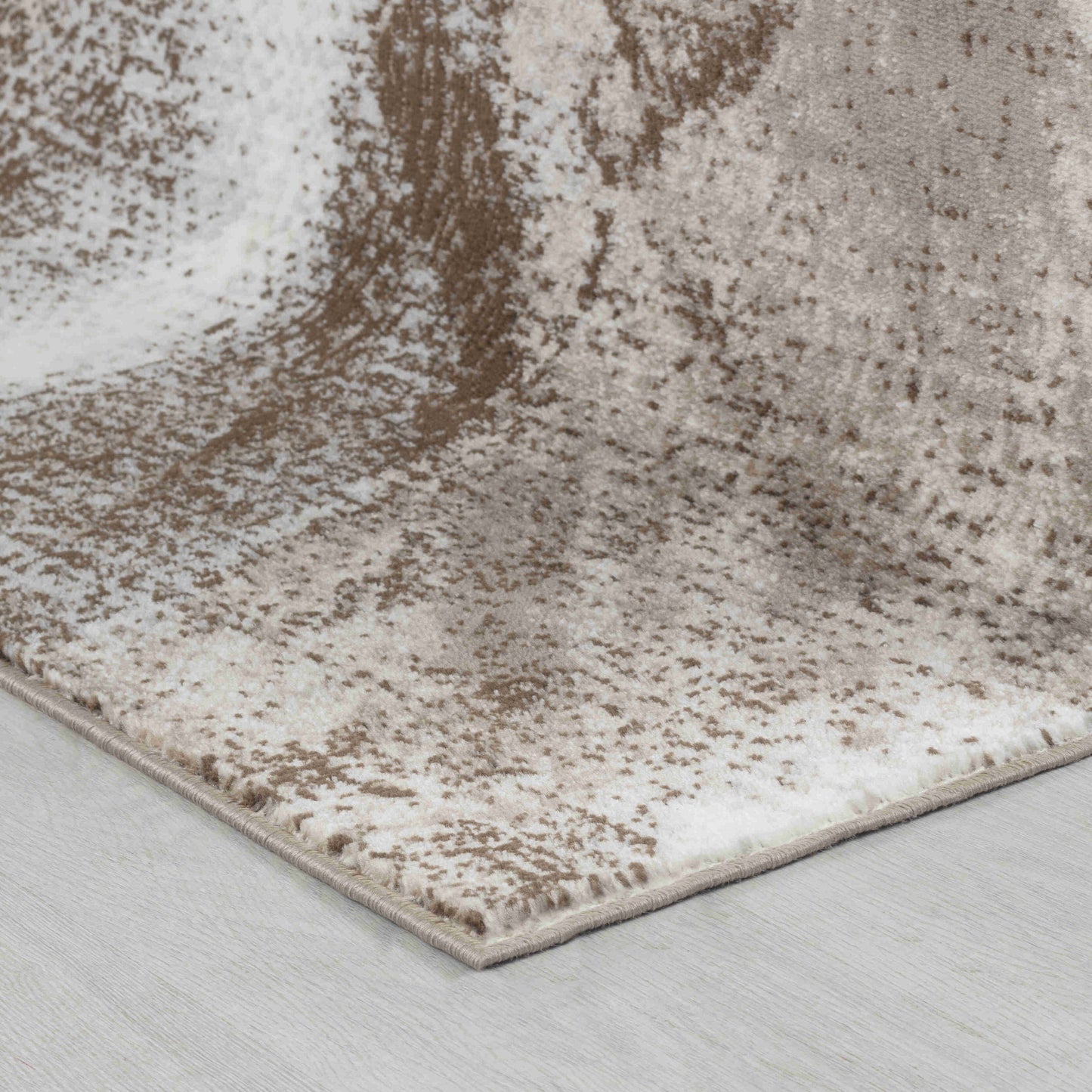 7' X 10' Brown Abstract Area Rug