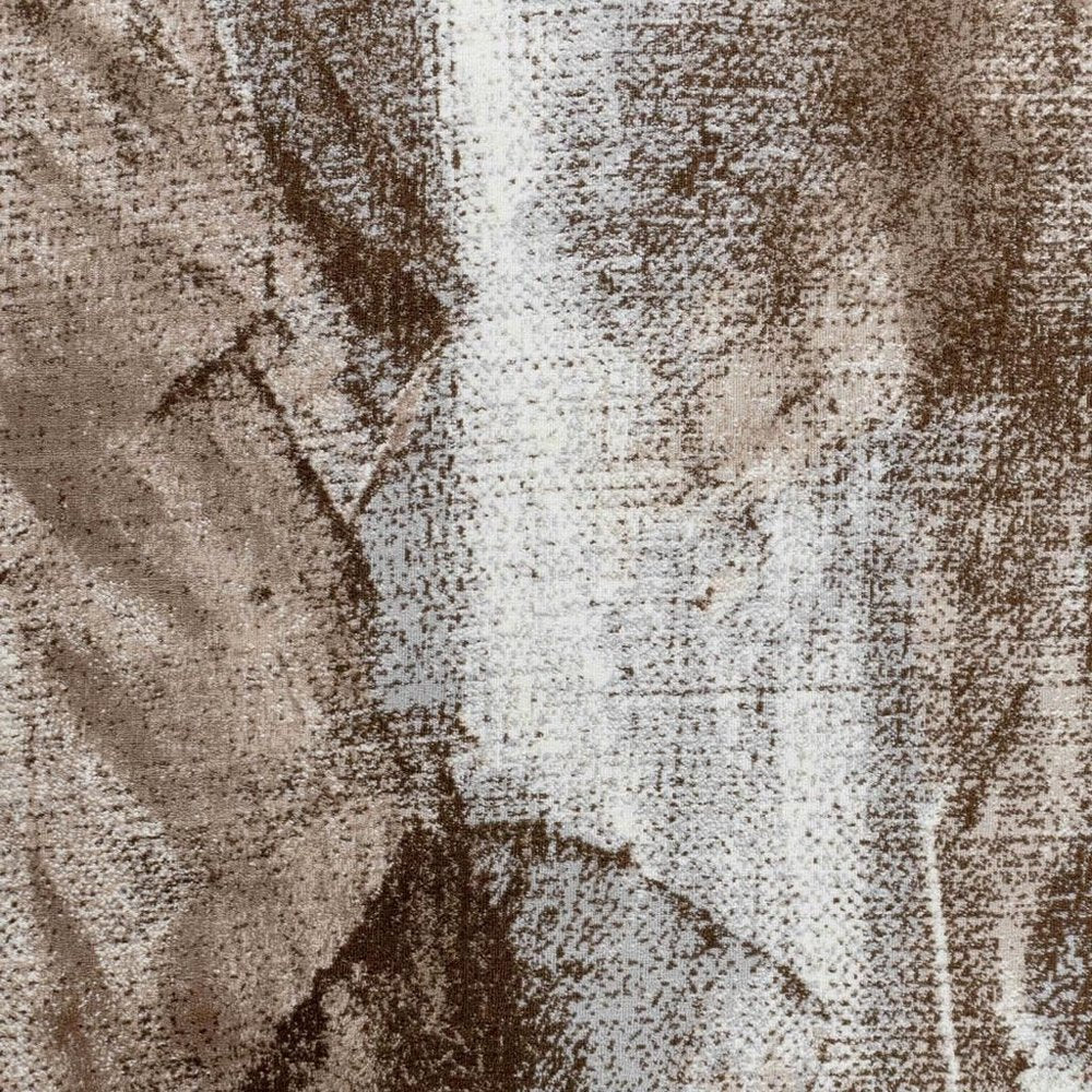 7' X 10' Brown Abstract Area Rug