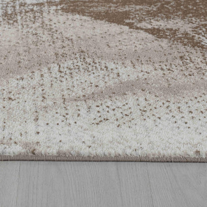 7' X 10' Brown Abstract Area Rug