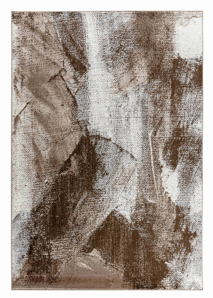 8' X 11' Brown Abstract Area Rug