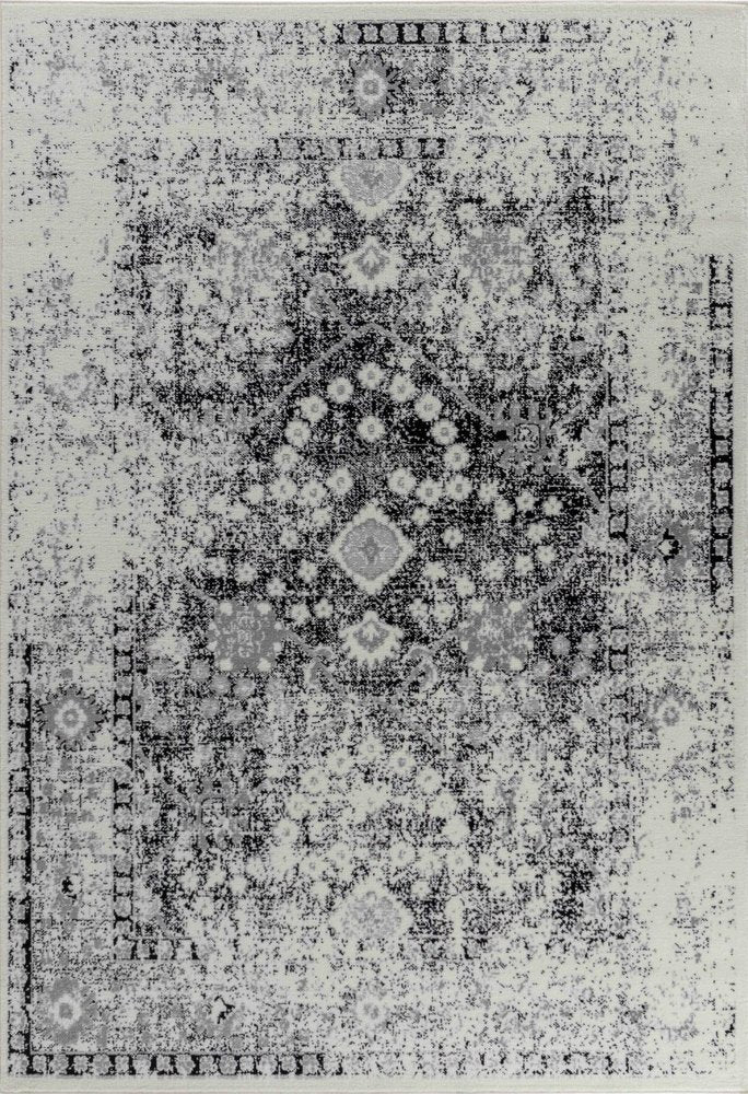 5' X 8' Black Oriental Area Rug