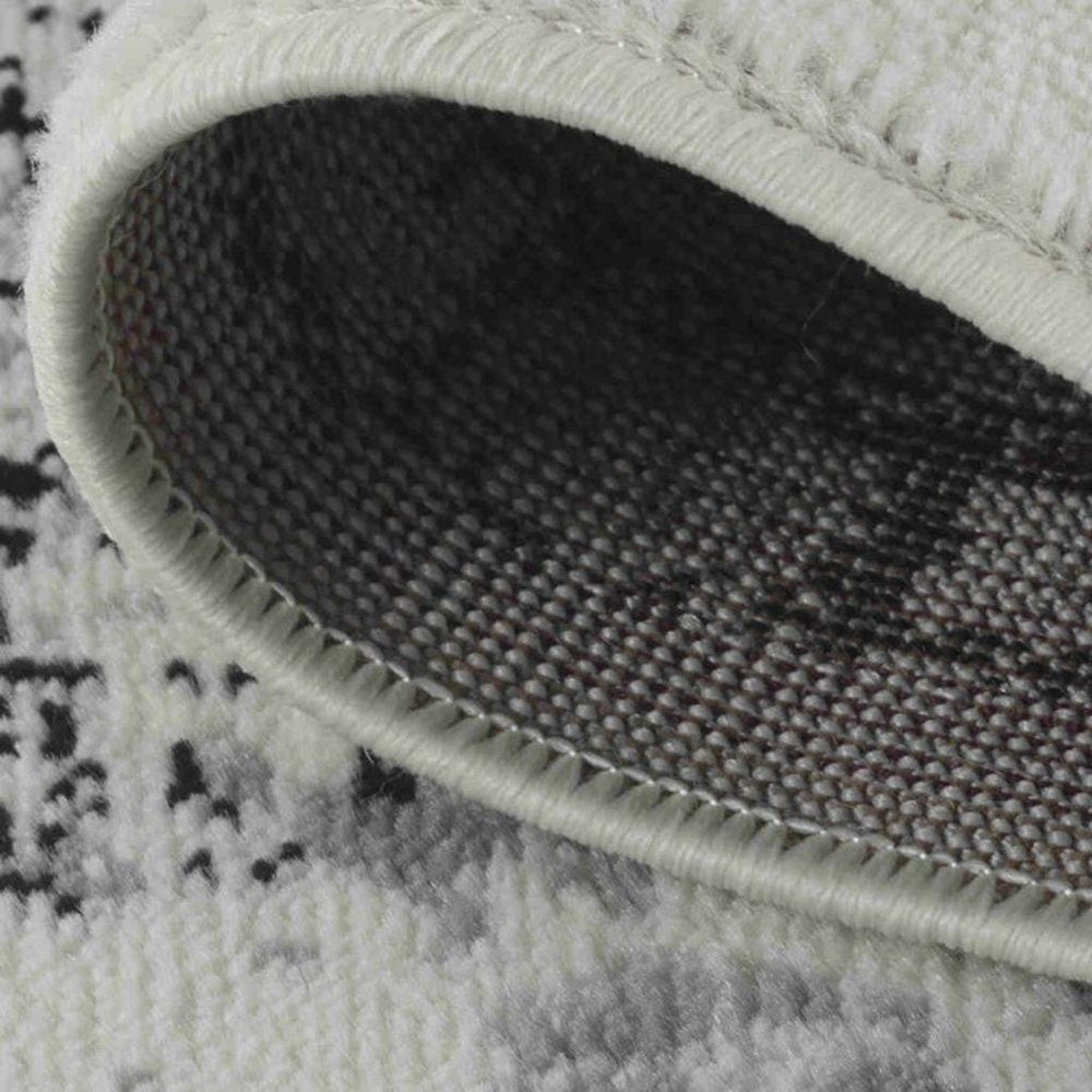 5' X 8' Black Oriental Area Rug