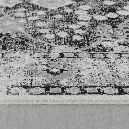 7' X 10' Black Oriental Area Rug