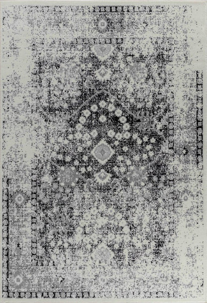 7' X 10' Black Oriental Area Rug