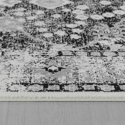 7' X 10' Black Oriental Area Rug