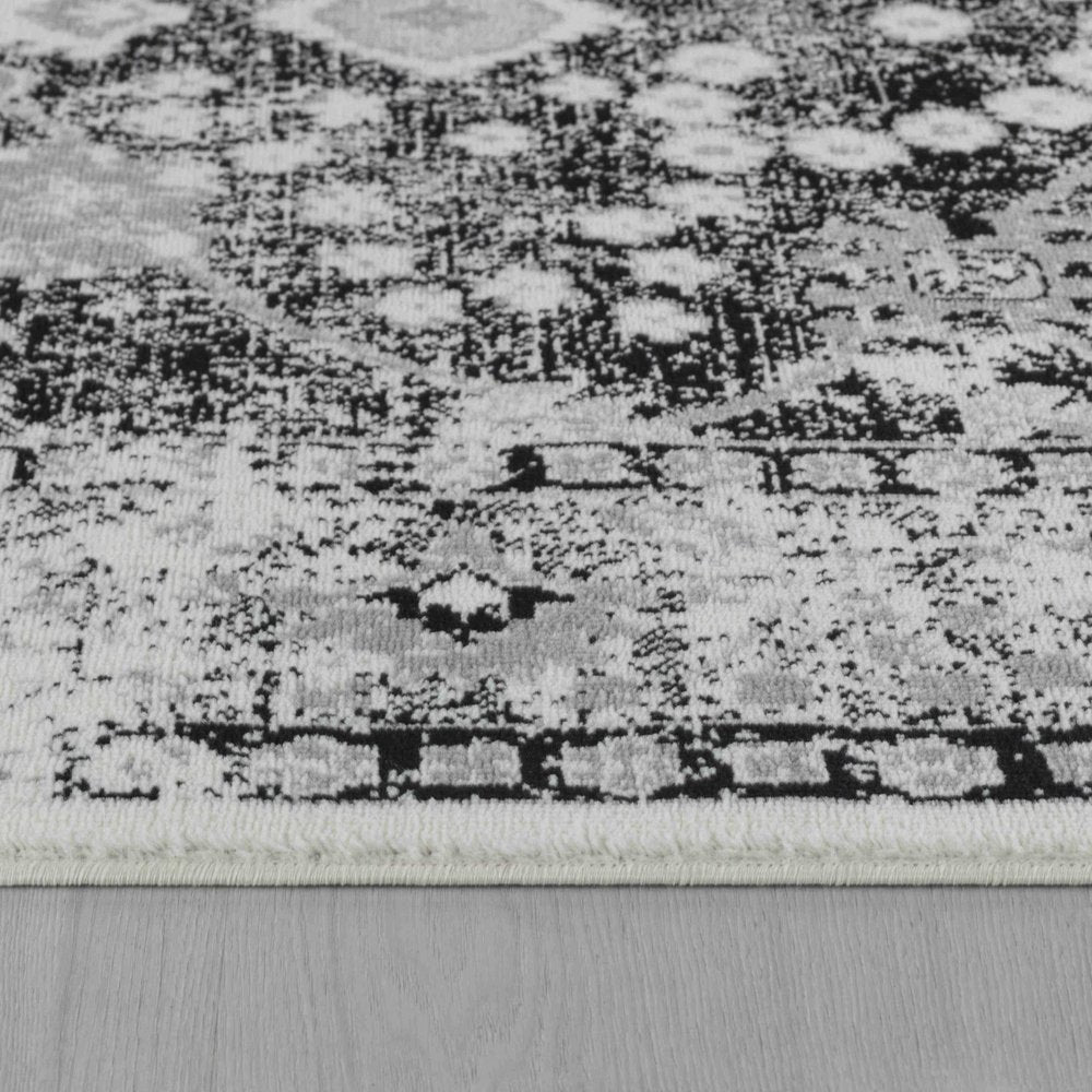 8' X 11' Black Oriental Area Rug