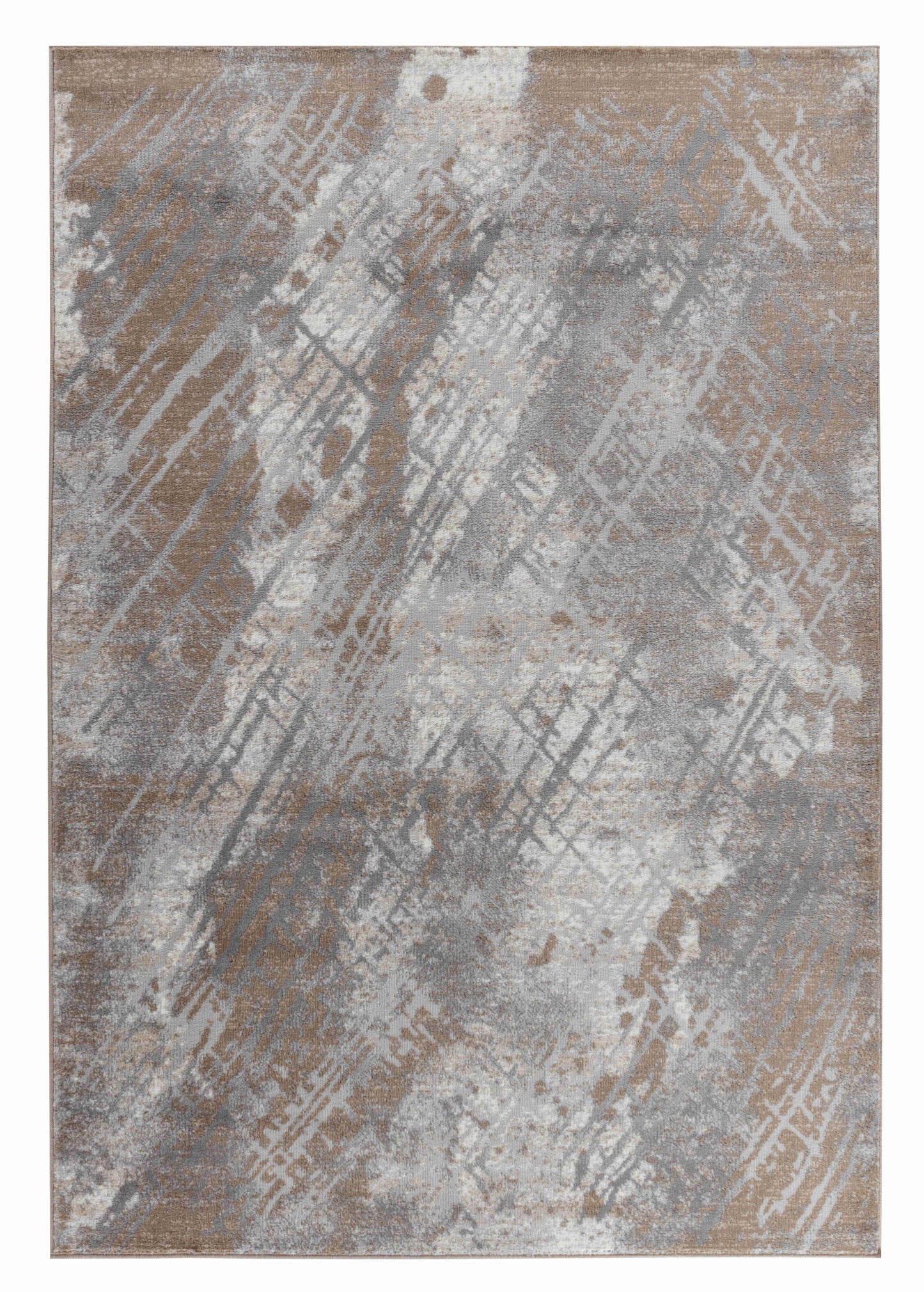 4' X 6' Brown Abstract Area Rug