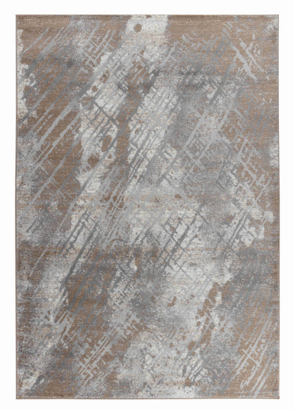 4' X 6' Brown Abstract Area Rug