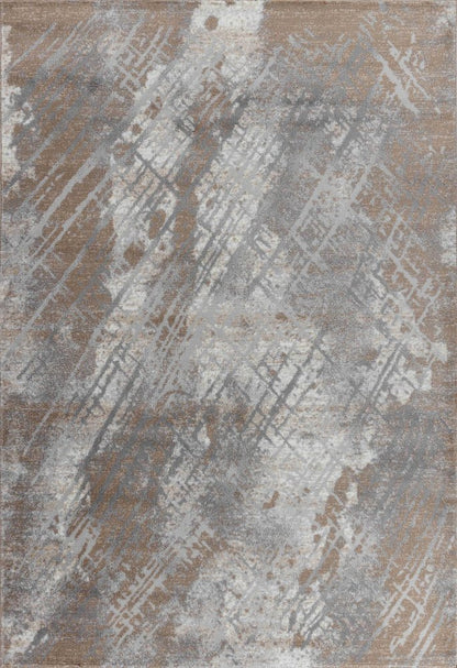 5' X 8' Brown Abstract Area Rug
