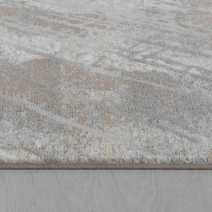 7' X 10' Brown Abstract Area Rug