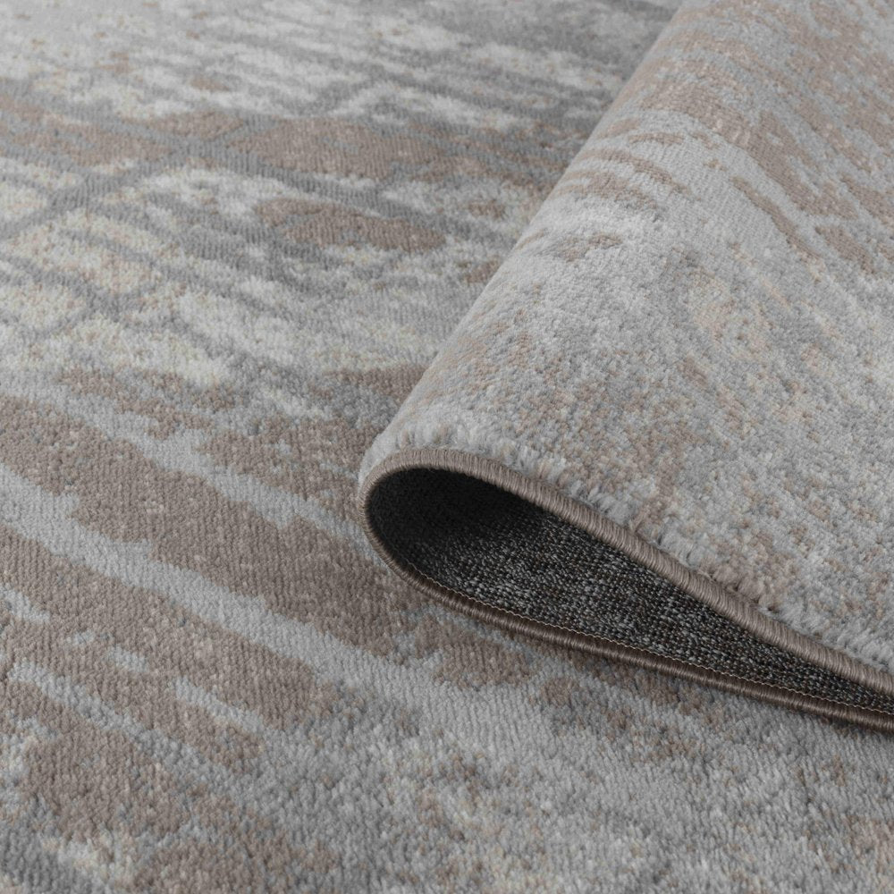 8' X 11' Brown Abstract Area Rug