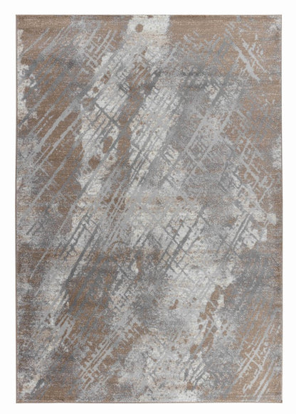 8' X 11' Brown Abstract Area Rug