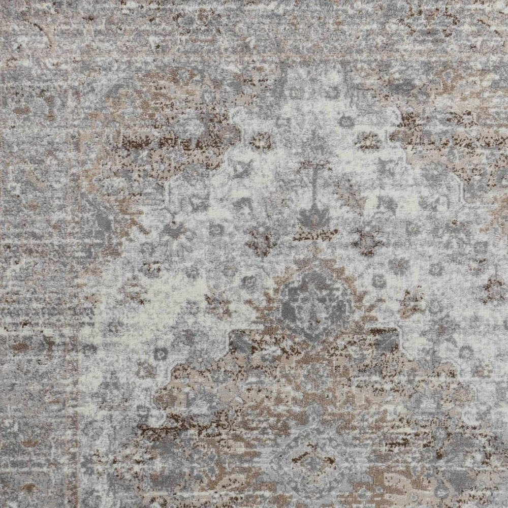 4' X 6' Brown Oriental Area Rug