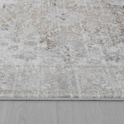 5' X 8' Brown Oriental Area Rug