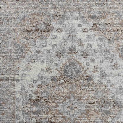 5' X 8' Brown Oriental Area Rug
