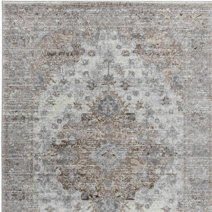 7' X 10' Brown Oriental Area Rug