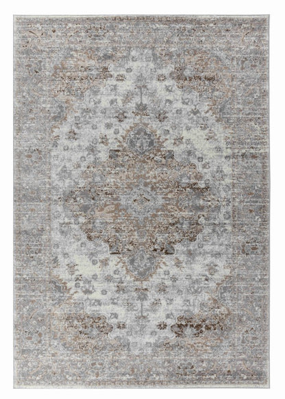 7' X 10' Brown Oriental Area Rug