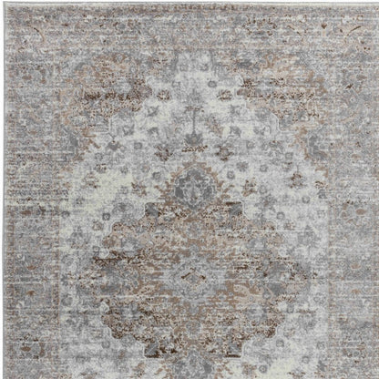 8' X 11' Brown Oriental Area Rug
