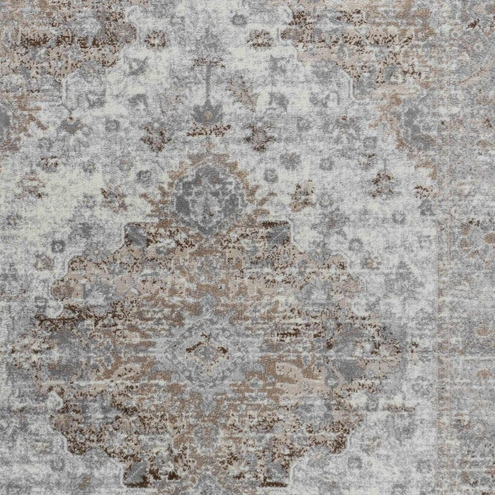 8' X 11' Brown Oriental Area Rug