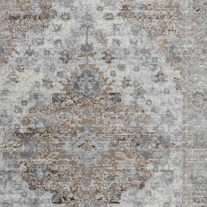 8' X 11' Brown Oriental Area Rug