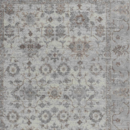 7' X 10' Grey Oriental Area Rug