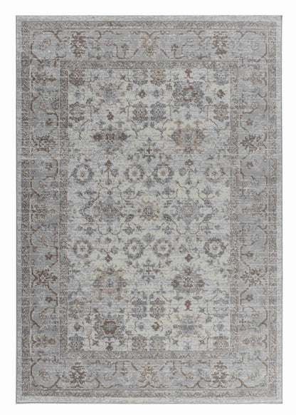 8' X 11' Grey Oriental Area Rug