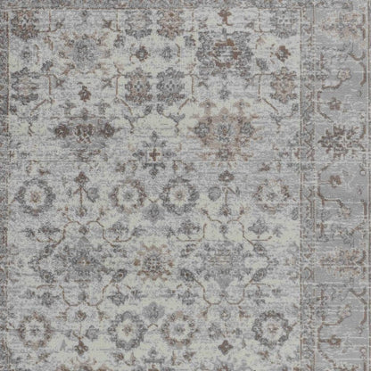 8' X 11' Grey Oriental Area Rug