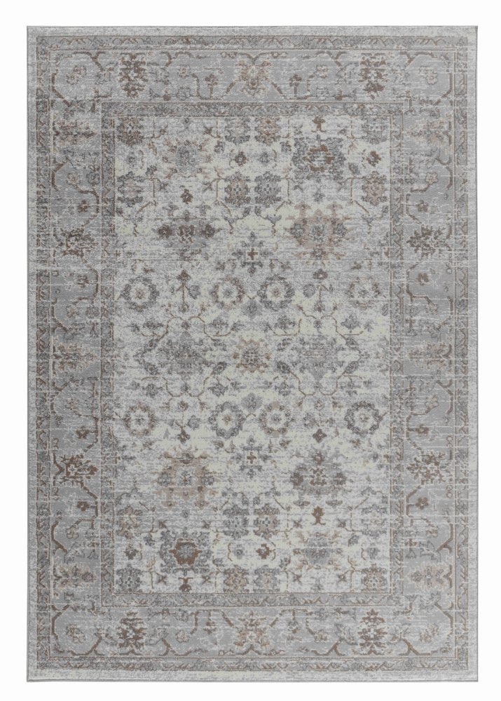 8' X 11' Grey Oriental Area Rug