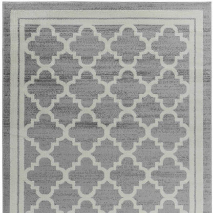 4' X 6' Grey Moroccan Area Rug